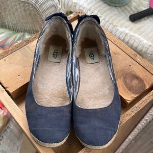 UGG Women's Navy Ballet Flats
